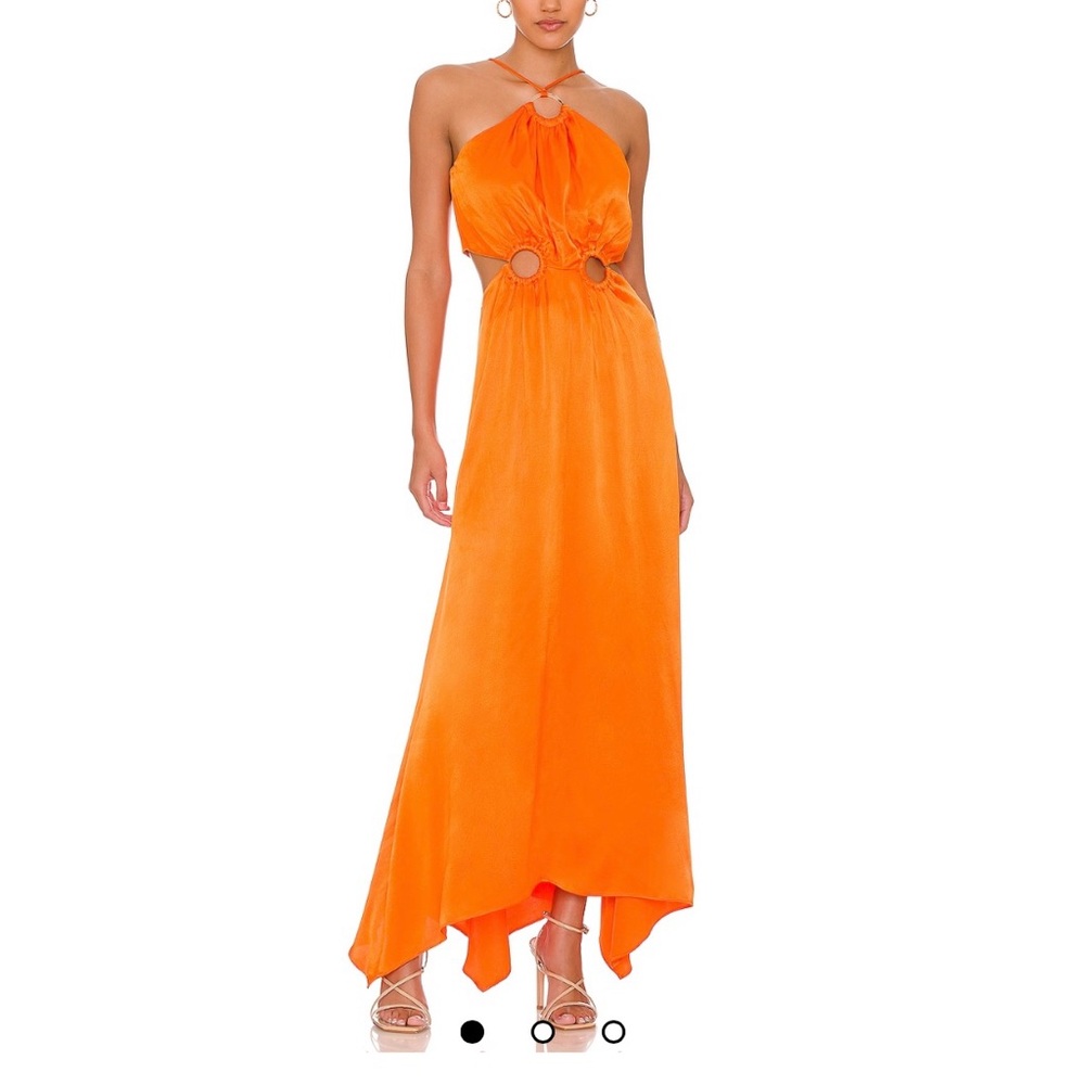 elliat orange maxi dress